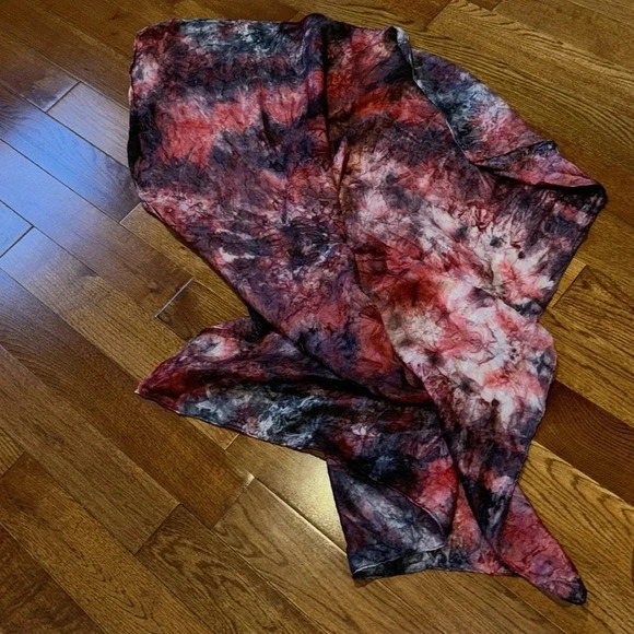 Vintage Style  Silky Tie dye Pastel Scarf - Picture 7 of 10